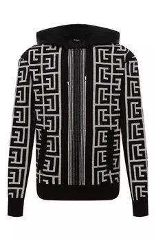 Худи из шерсти и льна Balmain