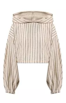 Худи из вискозы и льна THE MANNEI