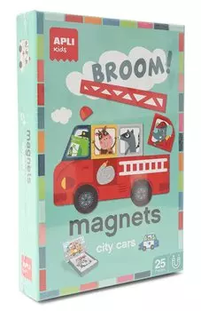 Игра с магнитами Городские машины Apli kids