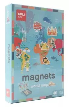 Игра с магнитами Карта мира Apli kids
