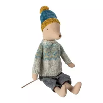 Игрушка Мышонок в зимнем наряде медиум Maileg