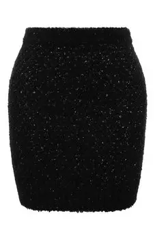 Юбка с отделкой пайетками Balmain