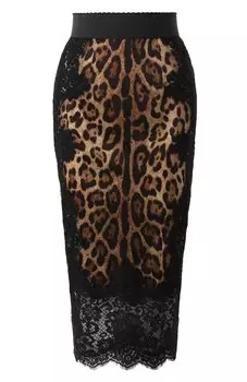 Юбка из хлопка и шелка Dolce & Gabbana
