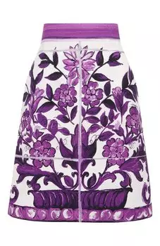 Юбка из хлопка и вискозы Dolce & Gabbana