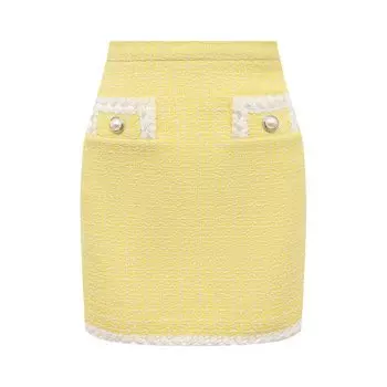 Юбка из шерсти и хлопка Alessandra Rich