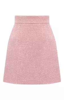 Юбка из шерсти и хлопка Miu Miu