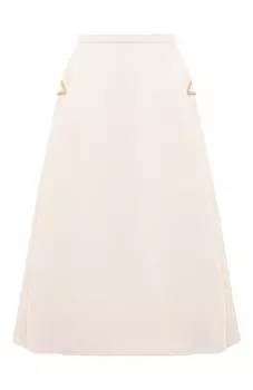 Юбка из шерсти и шелка Valentino