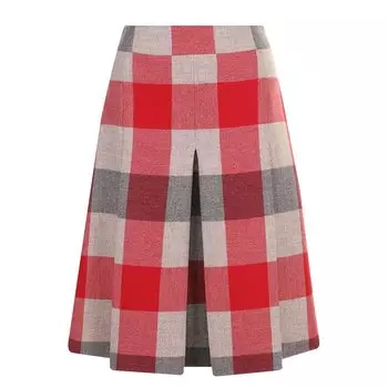 Юбка из смеси шерсти и кашемира в клетку Bottega Veneta