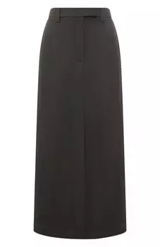 Юбка из вискозы и льна Brunello Cucinelli