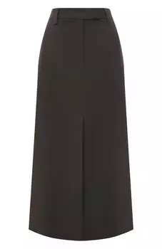 Юбка из вискозы и льна Brunello Cucinelli