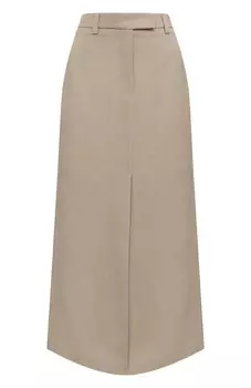 Юбка из вискозы и льна Brunello Cucinelli