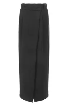 Юбка из вискозы и льна Brunello Cucinelli