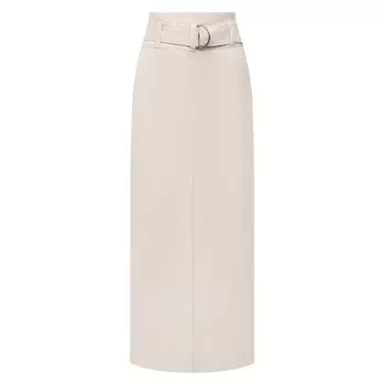 Юбка из вискозы и льна Brunello Cucinelli