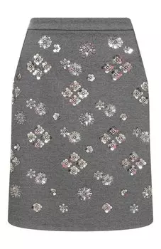 Юбка из вискозы с отделкой пайетками Weekend Max Mara