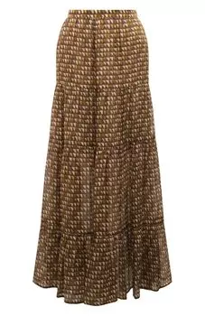 Юбка изо льна и шелка Kiton