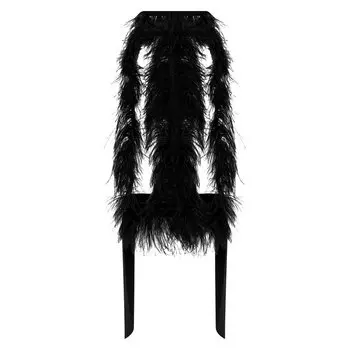 Юбка с перьевой отделкой N21