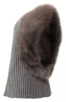 Капор с меховой отделкой VICTORIA KUSENKOVA