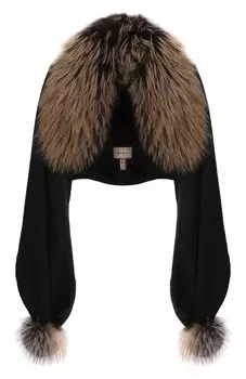 Капюшон с мехом лисы VICTORIA KUSENKOVA