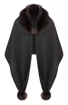 Капюшон с мехом соболя VICTORIA KUSENKOVA