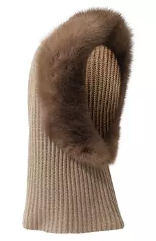 Капюшон с отделкой из меха соболя VICTORIA KUSENKOVA