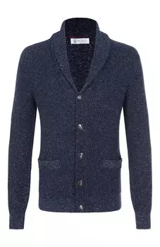 Кардиган из хлопка и льна Brunello Cucinelli