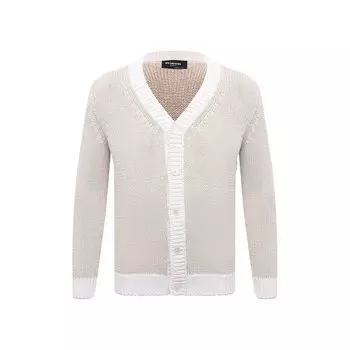 Кардиган из хлопка и льна Kiton