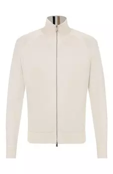 Кардиган из хлопка и шерсти BOSS