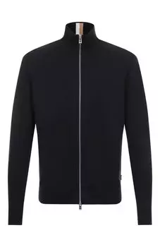 Кардиган из хлопка и шерсти BOSS