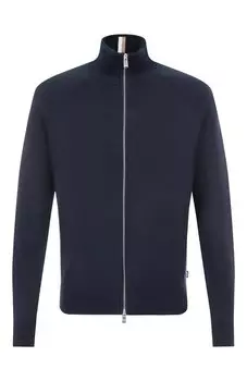 Кардиган из хлопка и шерсти BOSS