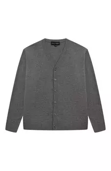 Кардиган из хлопка и шерсти Emporio Armani