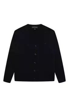 Кардиган из хлопка и шерсти Emporio Armani