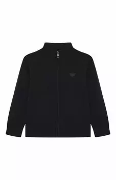 Кардиган из хлопка и шерсти Emporio Armani