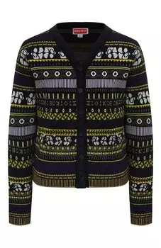 Кардиган из хлопка и шерсти Kenzo