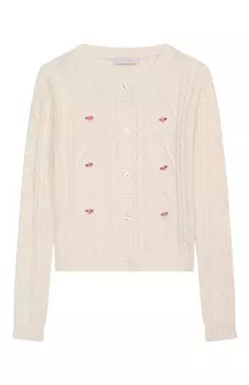 Кардиган из хлопка и шерсти Monnalisa