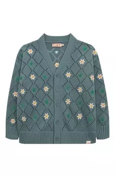 Кардиган из хлопка и шерсти TINYCOTTONS