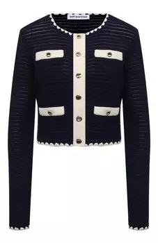 Кардиган из хлопка и вискозы self-portrait