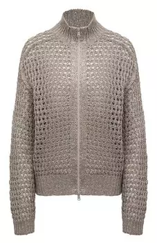 Кардиган из шелка и льна Brunello Cucinelli