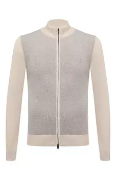 Кардиган из шерсти и шелка Luigi Borrelli