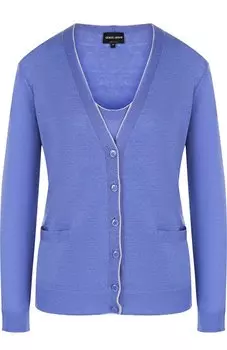 Кардиган из смеси льна и кашемира Giorgio Armani