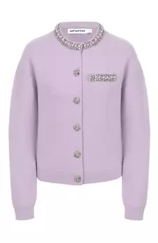 Кардиган из вискозы и шерсти self-portrait