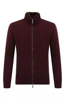 Кардиган с меховым воротником Andrea Campagna