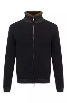 Кардиган с подкладкой из меха нутрии Andrea Campagna