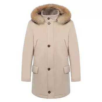 Кашемировая парка с меховой отделкой Loro Piana