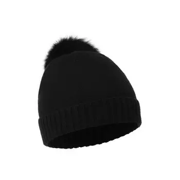 Кашемировая шапка с мехом Giorgetti Cashmere