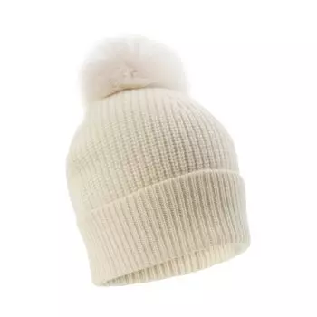 Кашемировая шапка с мехом Yves Salomon Enfant