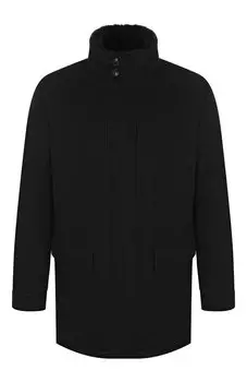 Кашемировое пальто с меховой отделкой Zegna