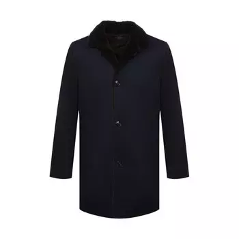 Кашемировое пальто с меховой подкладкой Kiton