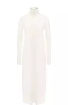 Кашемировое платье-миди с воротником-стойкой Loro Piana