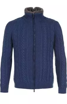 Кашемировый бомбер на молнии с внутренней меховой отделкой Andrea Campagna