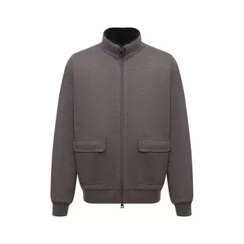 Кашемировый бомбер с меховой подкладкой Andrea Campagna